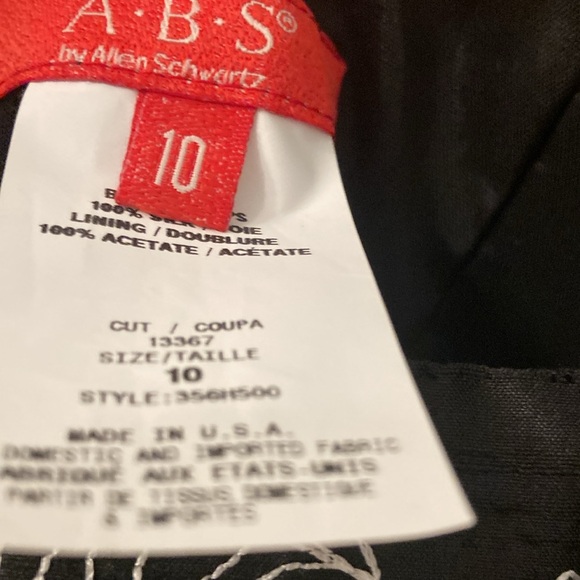 A.b.s. Allen Swartz Black Silk Dress - Picture 5 of 6